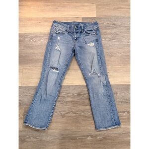 Classic Blue Distressed Women Jeans